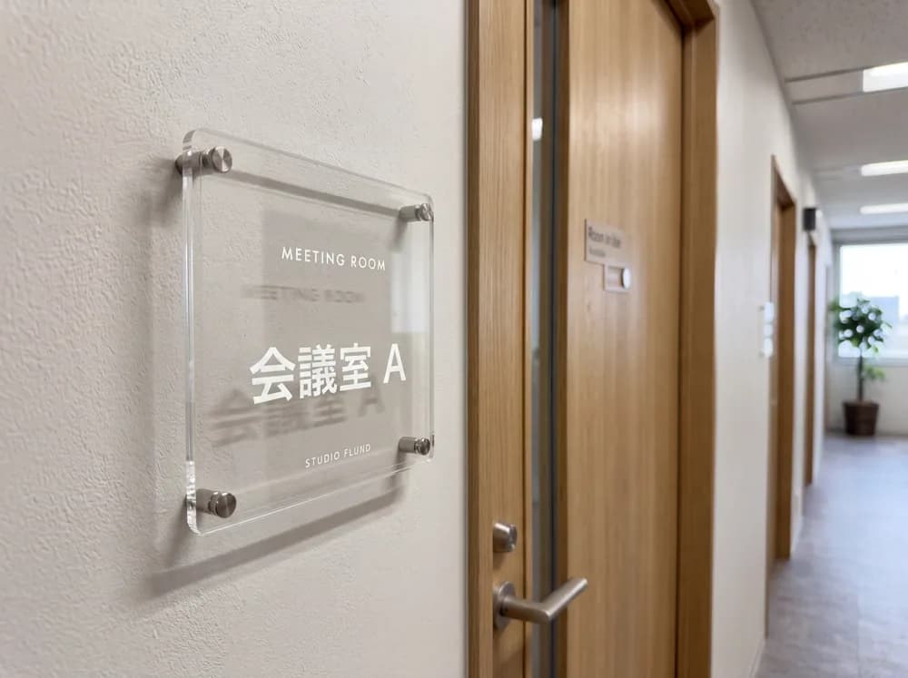 会議室プレートの設置サンプル